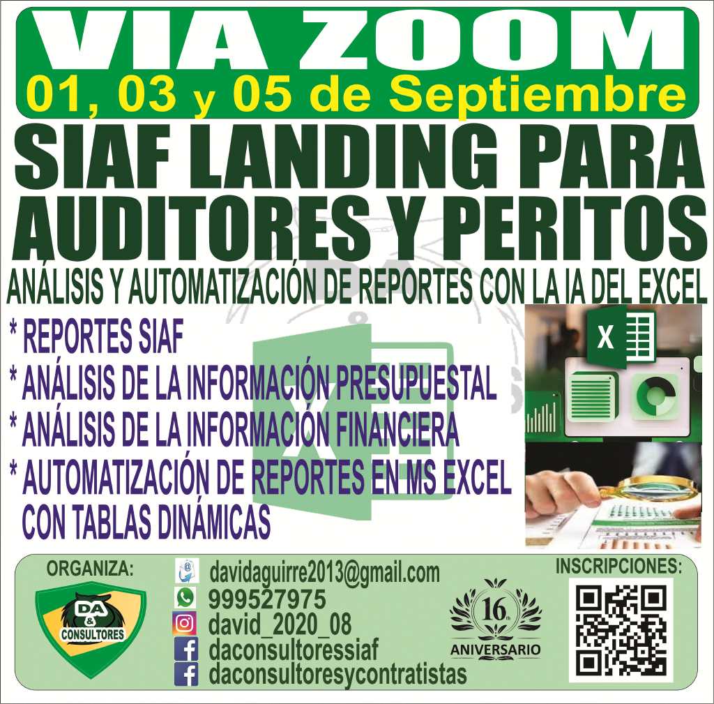 SIAF LANDING PARA AUDITORES Y PERITOS